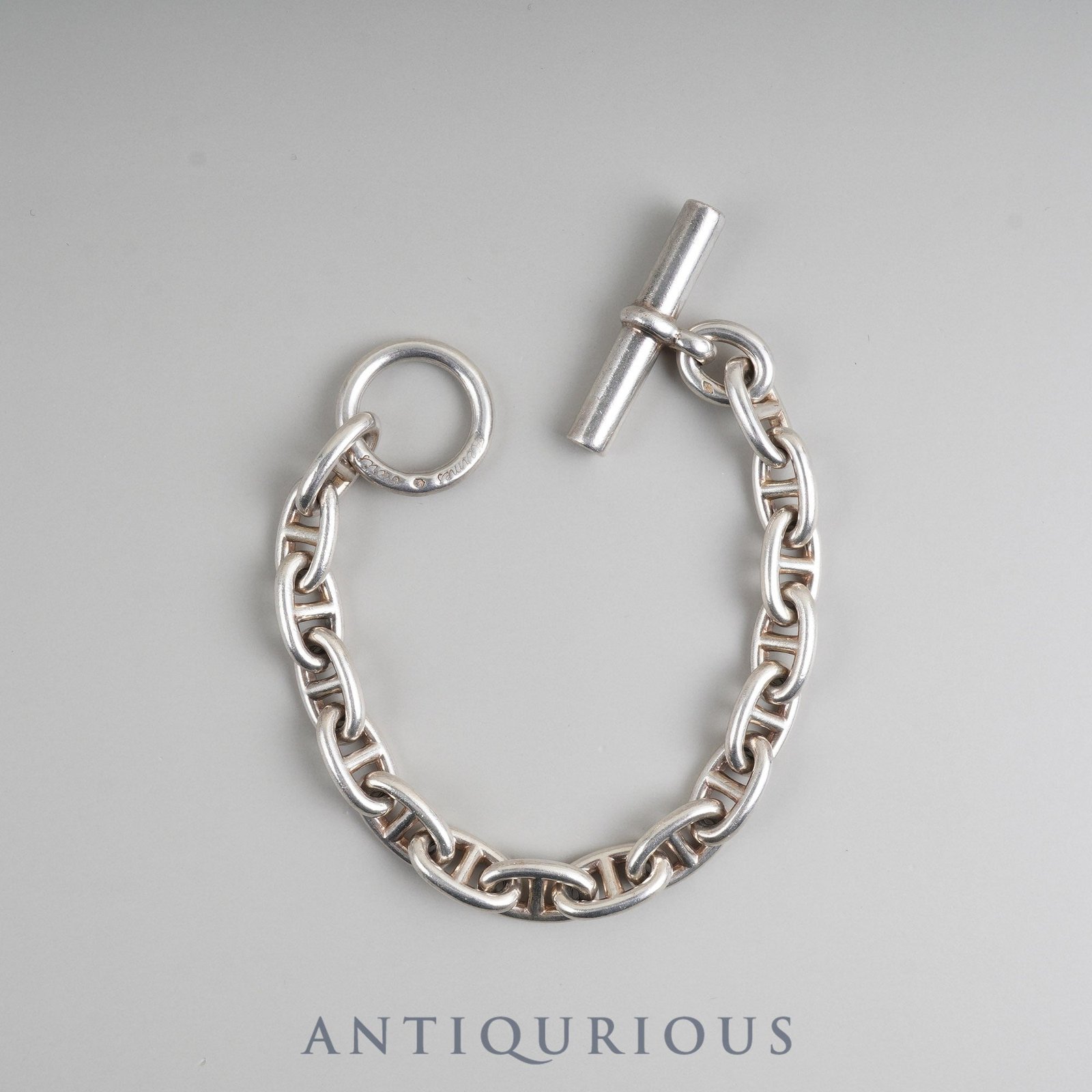 エルメス ブレスレット シェーヌダンクル MM 16コマ SV925 筆記体