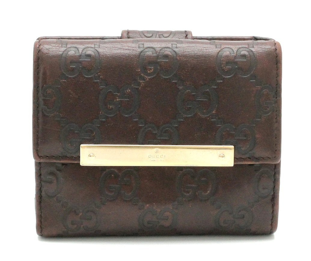 楽天市場】【財布】GUCCI グッチ GG シマ レザー 2つ折財布 ダブル