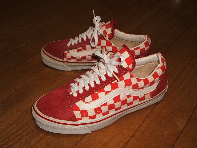 楽天市場】VANS オールドスクール 赤チェッカーフラッグ柄 MADE IN USA