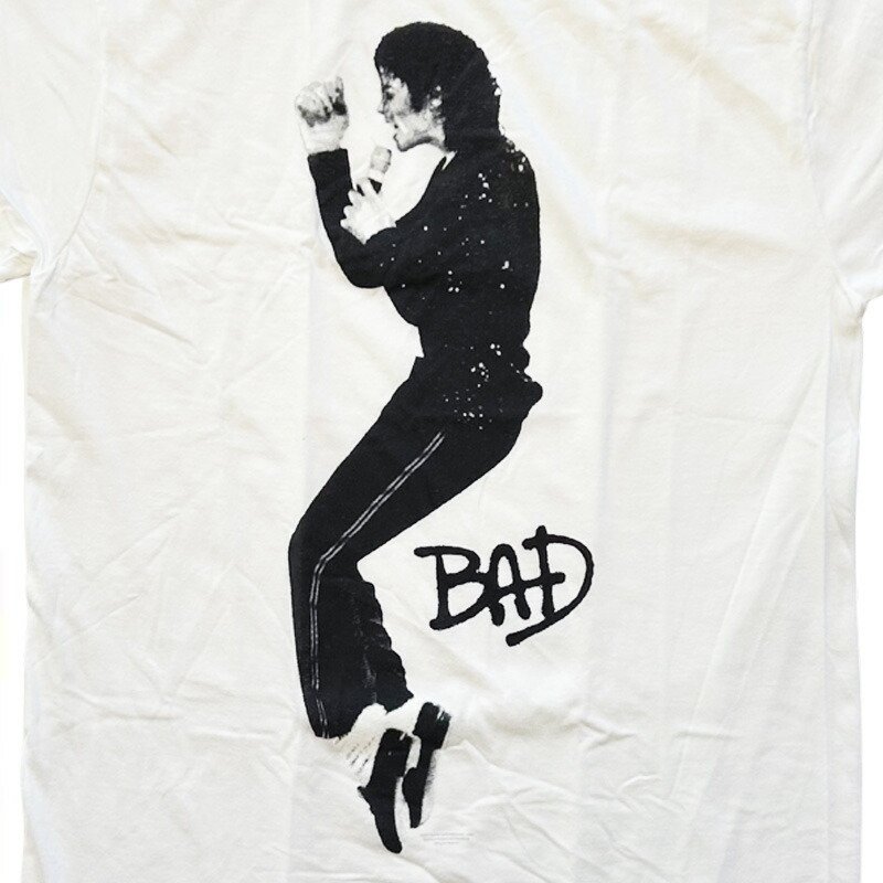 楽天市場】Michael Jackson Bad Black And White Photo T-shirt
