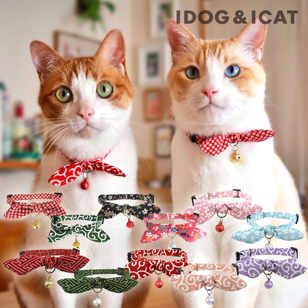 iDog＆iCat本店】iCat moscape ラブリーカラー ちりめん×結びリボン