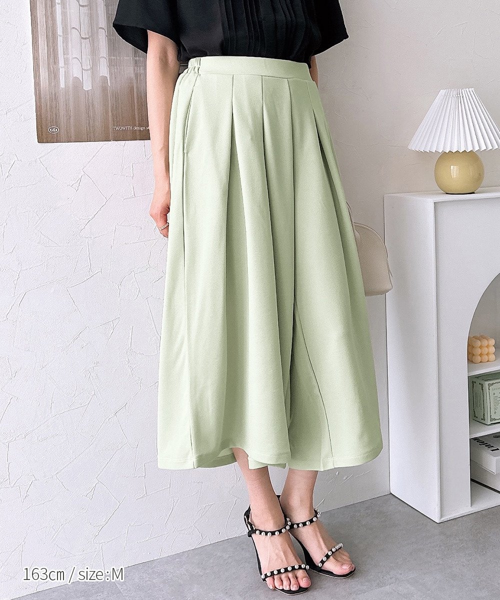 カットジョーゼットインタックワイドパンツ 通販【ニッセン】