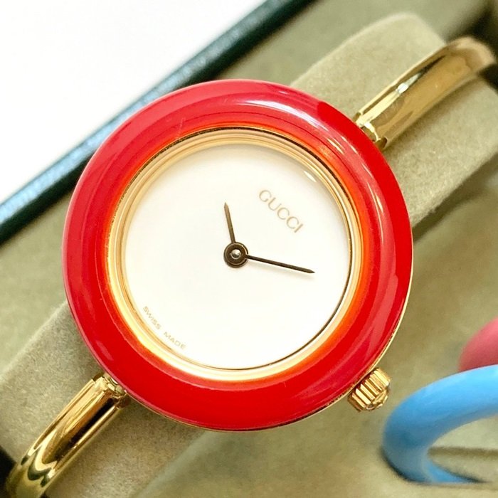 GUCCI グッチ チェンジベゼル 11/12.2 バングル ウォッチ S 腕時計