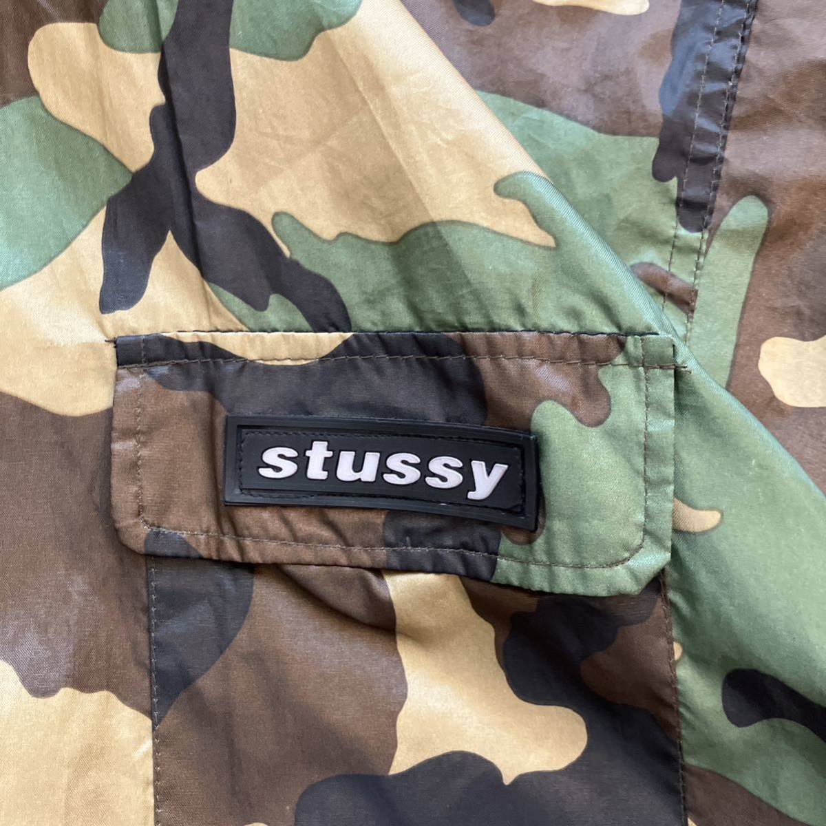 90s OLD STUSSY OUTDOOR ナイロンカモジャケット L 迷彩 オールド