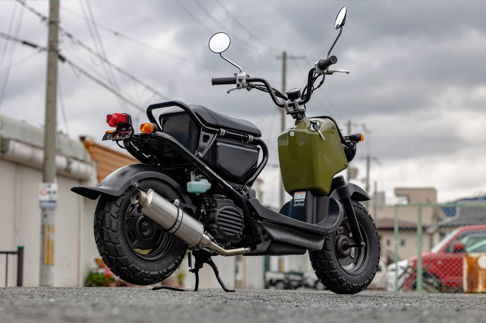 数量限定】ズーマー マフラー AF58 オーバルショット ソリッドチタン