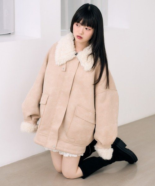 セール】【今季No.1！大注目の愛されアウター】ファーカラーBIG