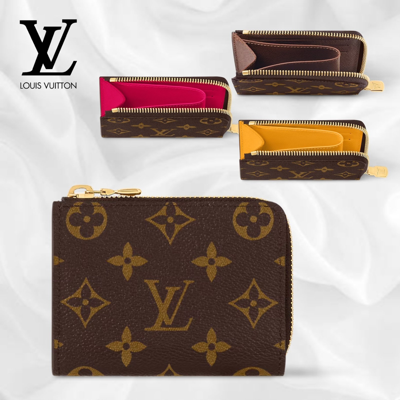 お札も小銭も入る優れもの♪】ルイヴィトン ミニ財布 L字 (Louis