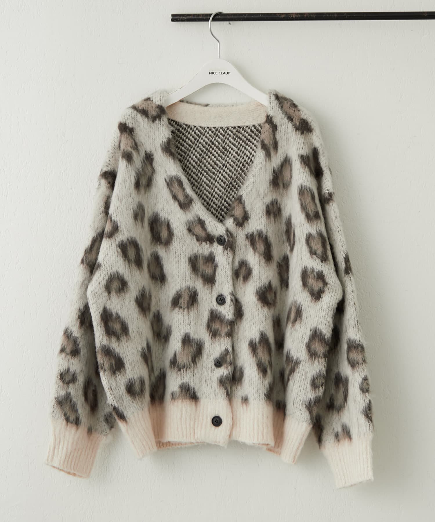 レオパード柄シャギーカーディガン | Remind me and forever
