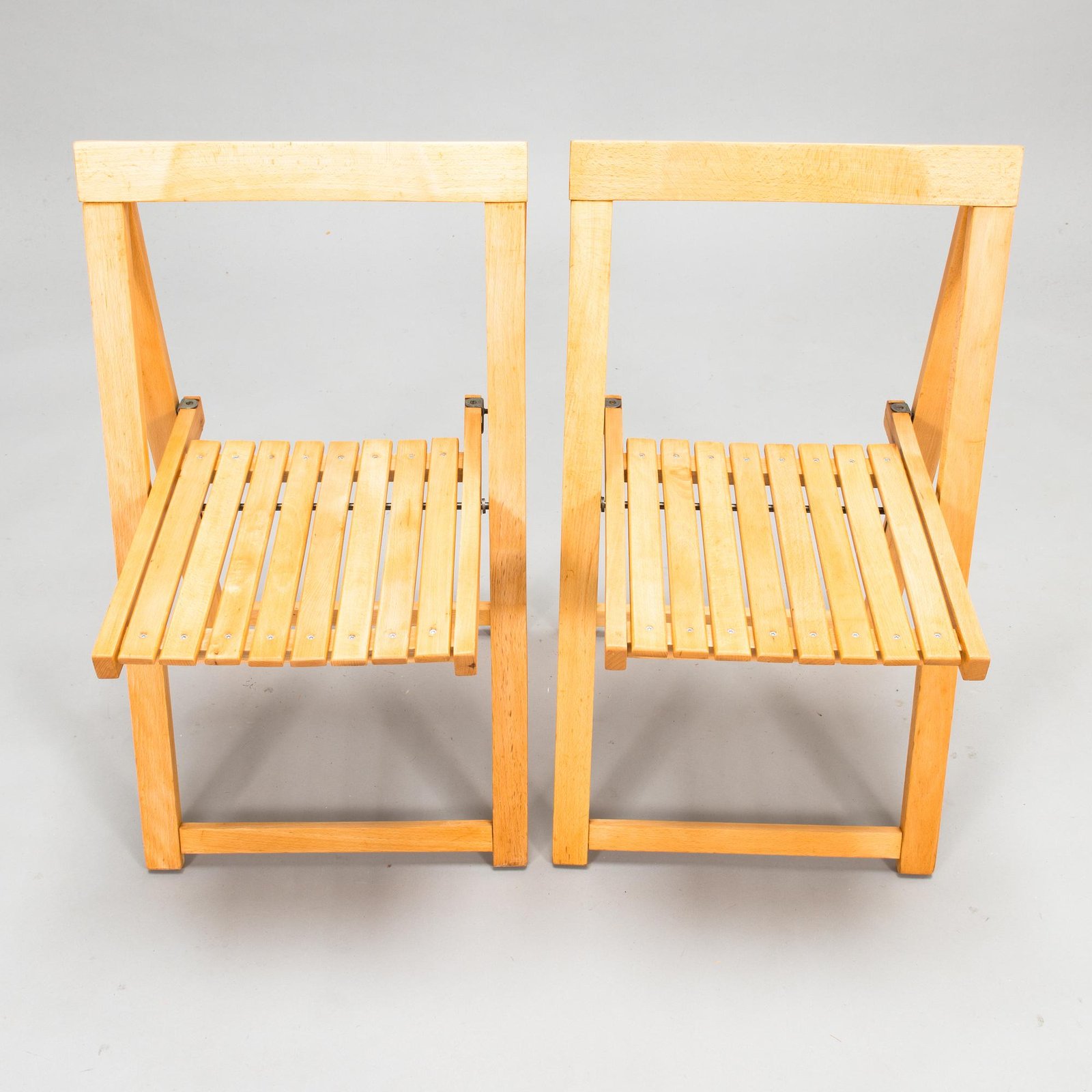 Aldo Jacober, Five 1970's 'Trieste' folding chairs for Bazzani
