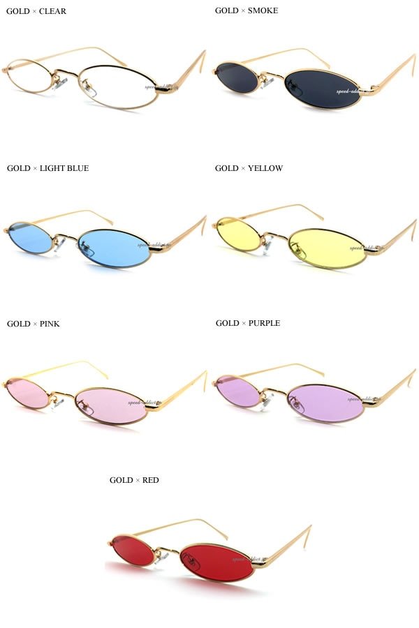 METAL NARROW OVAL SUNGLASS（メタルナローオーバルサングラス）GOLD