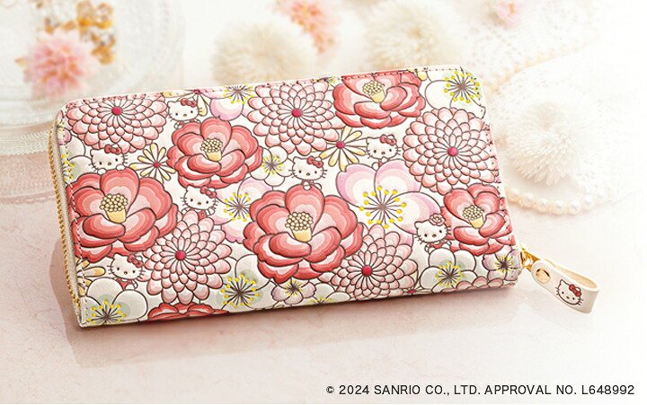 楽天市場】HELLOKITTY ハローキティ 花あそび 浅草文庫 牛革製 長財布