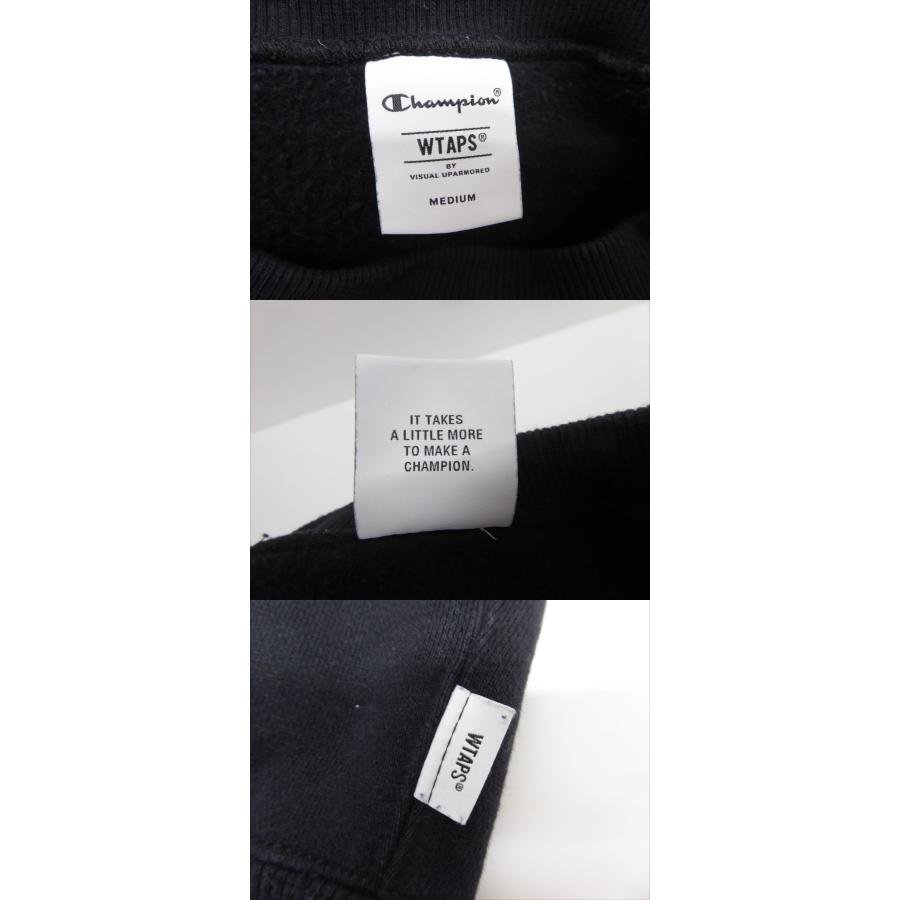 WTAPS（ダブルタップス） × CHAMPION ACADEMY CREW NECK BLACK SIZE:M