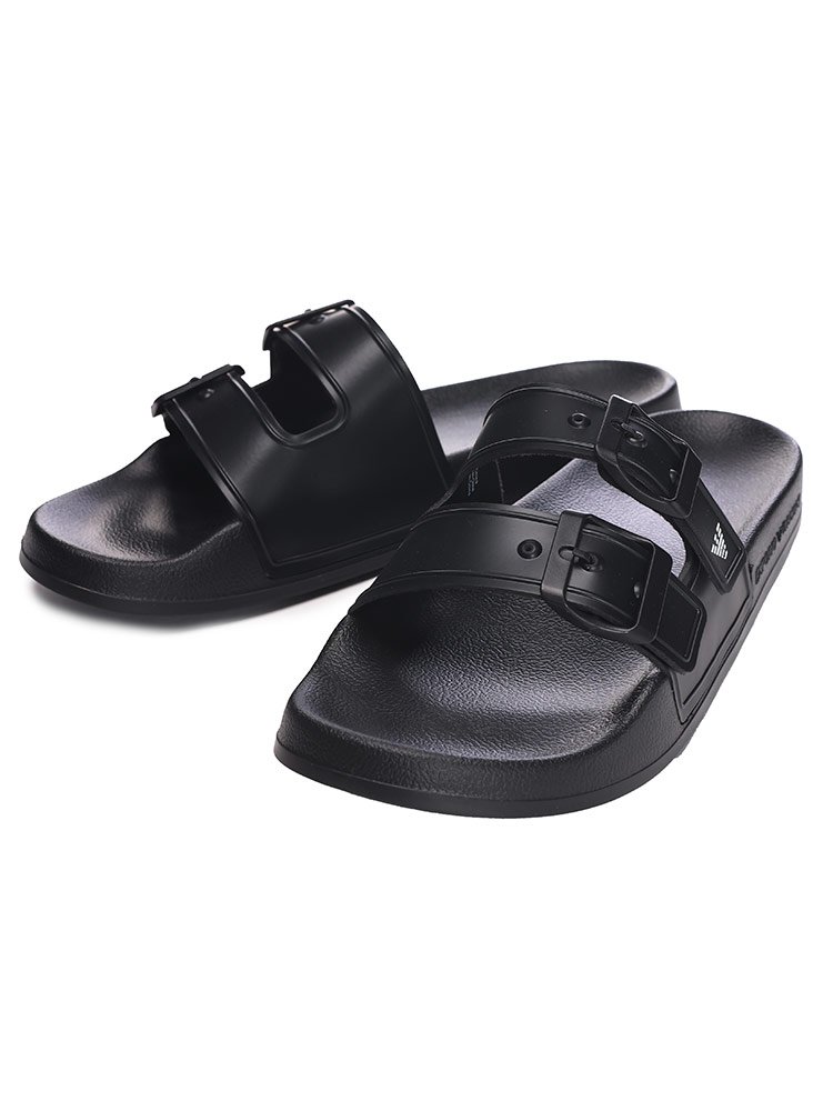 MONCLER (モンクレール) ロゴデザイン ラバー サンダル MON SLIDES