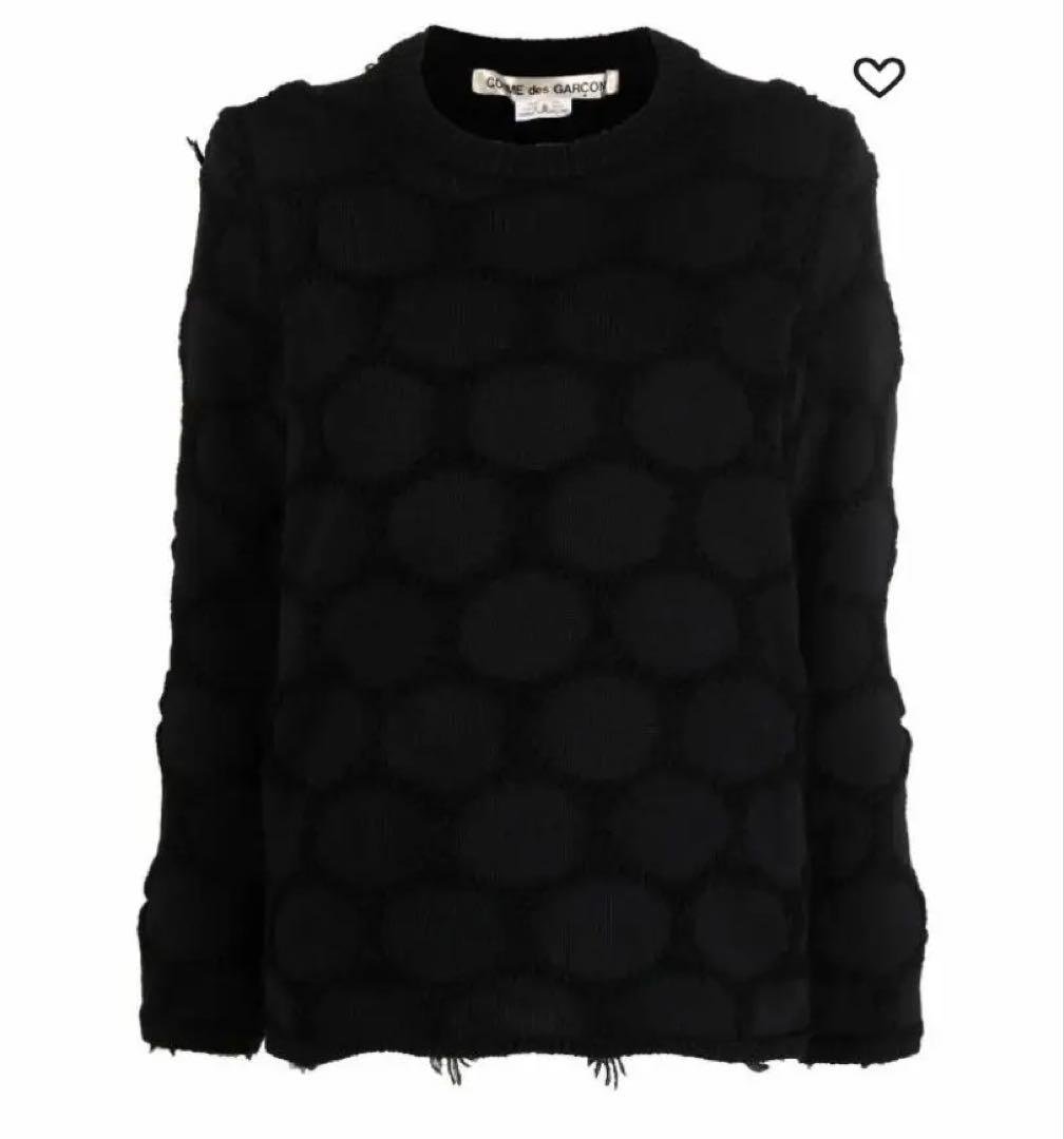 コムデギャルソン　ポルカドットセーター　Mサイズ Comme Des Garçons Play ポルカドット カーディガン | レッド