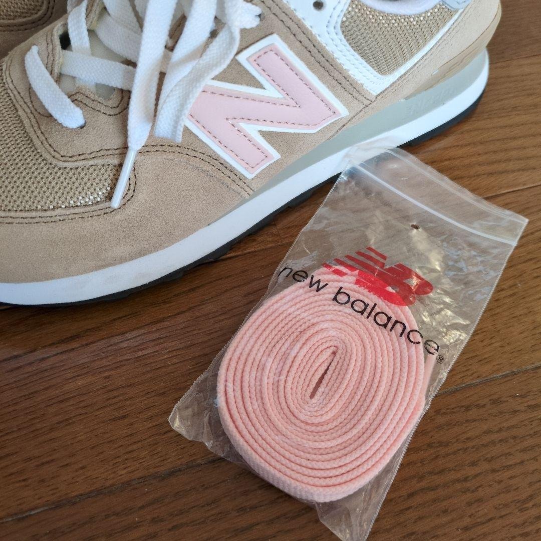 【年始限定値下げ】ニューバランス WL574 24.5cm ベージュ × ピンク
