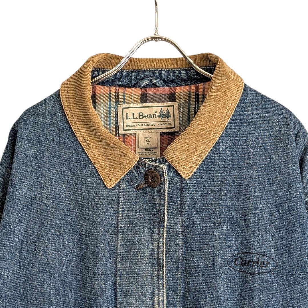 ^_^さま 00s L.L.BEAN デニム地 ハンティングジャケット 中綿付き