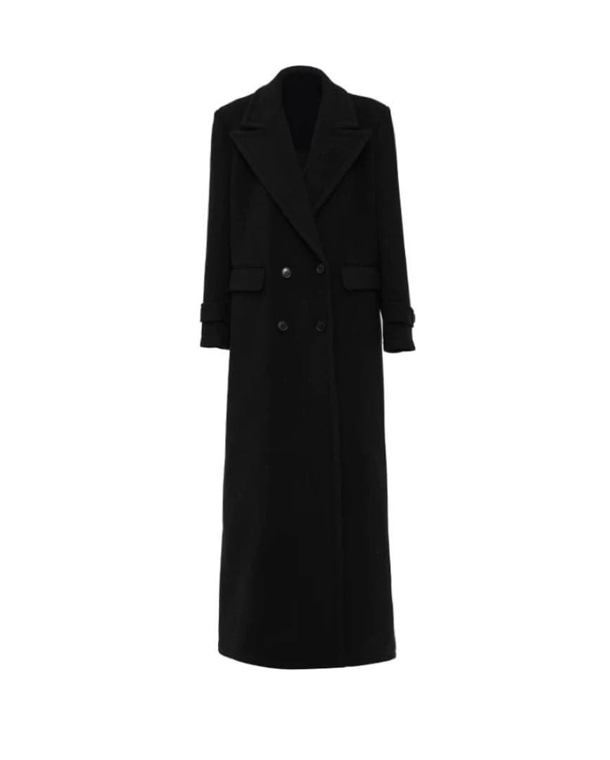 APOZI Collection ダブルスーパーロングコート ブラック - メルカリ