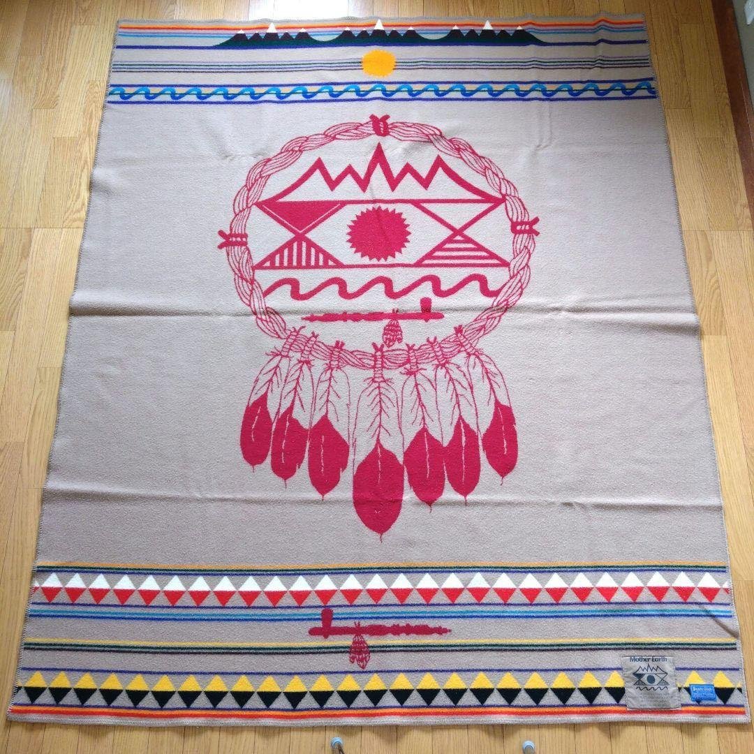 【残り1点！】ペンドルトン マザーアース ウール ブランケット 90's 30年代 PENDLETON ペンドルトン ウールブランケット ネイティブ 緑 赤