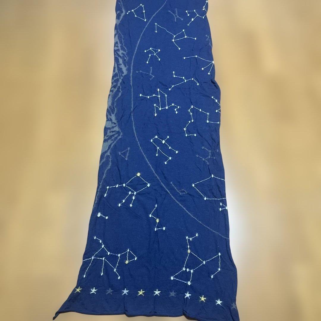 【希少】【超美品】Kapital ストールマフラー ➁ 星座 KAPITAL キャピタル EK-1463 縮絨ウール 星座マフラー