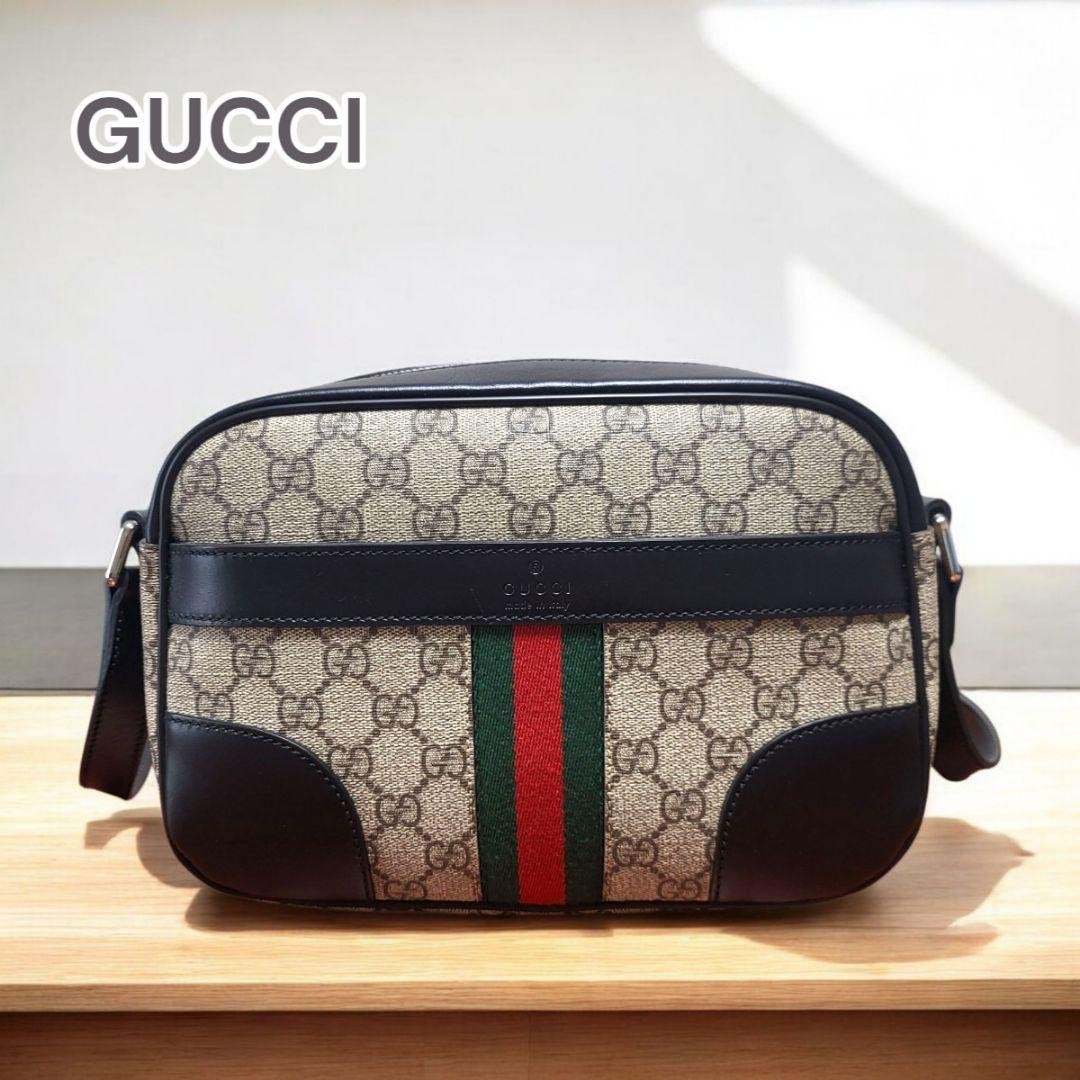 美品 GUCCI グッチ ショルダーバッグ GG柄 シェリーラインbc11yt GUCCI（グッチ） 美品 ヴィンテージ オールドグッチ シェリーライン