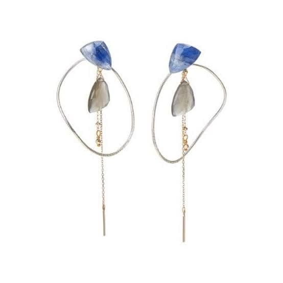 agete*アガット ピアスチャーム　ラブラドライト　K10 WEB限定》K10ラブラドライトピアスセット｜ピアスチャーム｜アガット